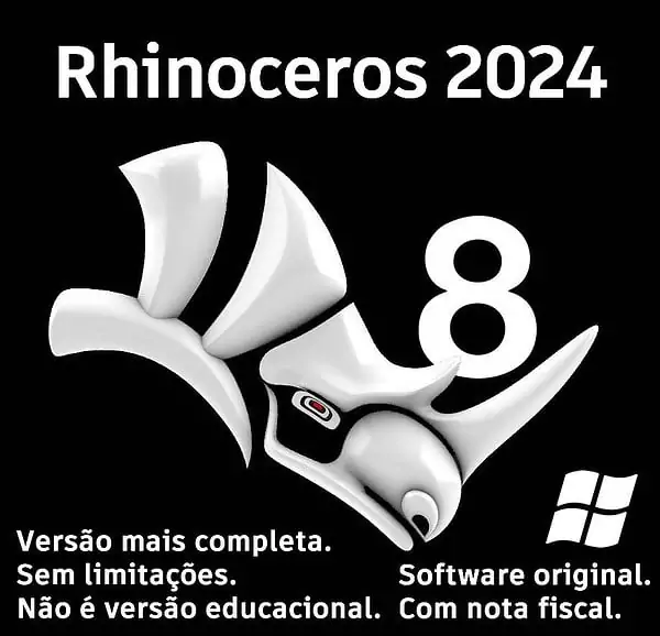 rhinoceros 3d 2023 (rhino 7) software completo com licença