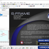 Software: Captura de tela da interface do S-FRAME Product Suite 2017 Enterprise para análise estrutural 3D. Sobreposta está uma tela de boas-vindas detalhando a versão do software e informações de licenciamento. A interface exibe várias opções de menu e um pequeno diagrama no canto inferior esquerdo, pronto para uso imediato após a compra.
