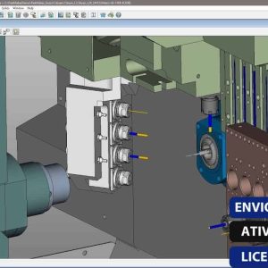 Software: Uma tela de computador mostra o software Autodesk PartMaker 2017 SP2 x64 apresentando um componente de máquina detalhado em 3D. A sobreposição de texto em português diz: ENVIO INSTANTÂNEO, ENTREGA IMEDIATA, ATIVAÇÃO ONLINE, LICENÇA ORIGINAL. Obtenha agora sua licença original em nossa loja de software!