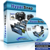 Software: A imagem mostra o pacote de software HyperSnap 8.17.00, disponível em uma loja de software. O pacote inclui uma caixa e um CD embelezados com gráficos de câmera e miniaturas de capturas de tela. Ele destaca vantagens como entrega instantânea e ativação online, garantindo uma experiência de compra de software eficiente.