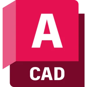 Software: Apresentando o logotipo do Autodesk AutoCAD 2025, um aplicativo de software disponível para entrega imediata. Ele apresenta um quadrado vermelho com uma letra 'A' branca proeminente e 'CAD' escrito abaixo. Ideal para quem procura comprar licença de uma loja de software confiável, esta é sua porta de entrada para uma Licença Vitalícia - Completa.