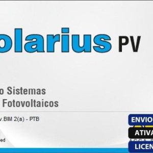 Software: Imagem da interface Solarius PV 16 - Licença Vitalícia para projetar sistemas solares fotovoltaicos. Este software licenciado original fornece opções para entrega imediata e ativação online em português, facilitando a compra de software sob medida para atender às suas necessidades.