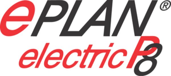 Software: Logotipo do EPLAN Electric P8 em texto estilizado, ideal para quem quer comprar uma licença para o EPLAN Electric P8 - Software com todos Módulos e Licença. A palavra "EPLAN" está em negrito, fonte itálica com o 'e' e o 'P' em vermelho e o restante em preto. "Electric P8" está em itálico em vermelho abaixo dele, tornando-o perfeito para qualquer exibição de loja de software.