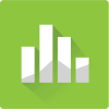Software: Um fundo verde com um ícone branco de um gráfico de barras com quatro barras verticais de alturas diferentes, ideal para visualizar análises de software. Perfeito para quem busca comprar um Minitab 21.4 - 2023 - Licença Vitalícia de uma loja de software confiável.