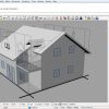 Software: Descubra um modelo arquitetônico tridimensional de uma casa de dois andares usando o Rhinoceros 8.7 - Rhino 8 (2024) Software Completo com Licença. O software apresenta uma variedade de ferramentas e camadas à direita, destacando as inúmeras janelas, sacada e telhado inclinado da casa. Perfeito para quem busca comprar software com entrega imediata para projetos de design suaves.