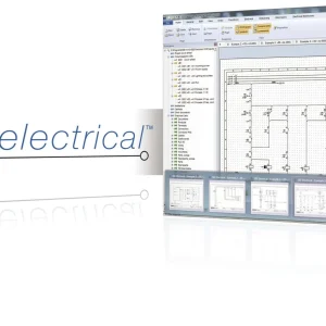 Software: Uma captura de tela da interface do software See Electrical V8r2 - Ige Xao - VITALÍCIO exibe um diagrama esquemático elétrico com uma variedade de ferramentas e opções. O logotipo do software é proeminentemente visível no lado esquerdo, fornecendo uma prévia atraente para aqueles interessados em fazer uma compra.