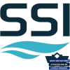 Software: O logotipo apresenta letras “SSI” em negrito acima de uma onda azul estilizada, com um pequeno emblema no canto inferior direito onde se lê “comprar licença, ENVIO INSTANTÂNEO, ATIVAÇÃO ONLINE, LICENÇA ORIGINAL” para o SSI ShipConstructor Suite Ultimate - Licença Vitalícia.