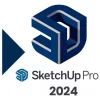 Software: A imagem exibe o logotipo do SketchUp Pro 2024, destacando um desenho geométrico tridimensional em azul e cinza com o texto “SketchUp Pro 2024” abaixo. Ideal para quem deseja comprar licença para o SketchUp Pro 2024 - Licença Vitalícia (Português/Inglês) | Software Original de loja de software confiável, garantindo entrega imediata.