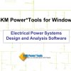 Software: O texto "SKM PTW 2024 v11.0.0.3 - Power*Tools: Software abrangente para projeto e análise de sistemas de energia elétrica" aparece sobre um diagrama tênue de uma rede elétrica. Na parte inferior, um logotipo exibe o texto "SKM PTW 2024 v11.0.0.3 - Power*Tools Electrical Engineering Software", pronto para entrega imediata quando você compra o software com uma licença completa.