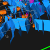 Software: Descubra o Golden Software Surfer 25.2.259, apresentando uma visualização geológica 3D com estruturas laranja e azul vívidas e eixos rotulados para profundidade e coordenadas. Ideal para usuários que desejam comprar software para análise imediata de dados, este produto apresenta um gráfico com fundo escuro, planos angulares e formas abstratas para representar dados intrincados do subsolo de forma eficaz.