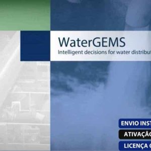 Software: Conheça WaterGEMS - Modelagem Hidráulica de Redes de Água, o software líder para sistemas eficientes de distribuição de água. Imagens de água corrente melhoram a mensagem sobre a tomada de decisões inteligentes. Explore recursos como Entrega Imediata, Ativação Online e Licença Original por meio dos botões no canto inferior direito. Adquira sua licença agora em nossa loja de software!